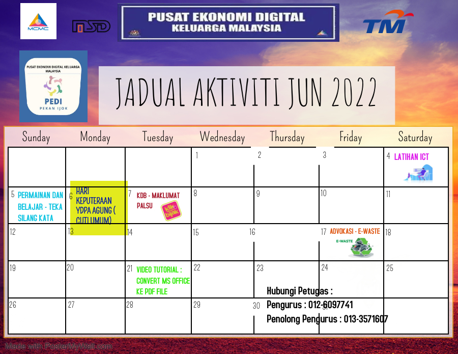 Copy of June 2022 Calendar Made with PosterMyWall