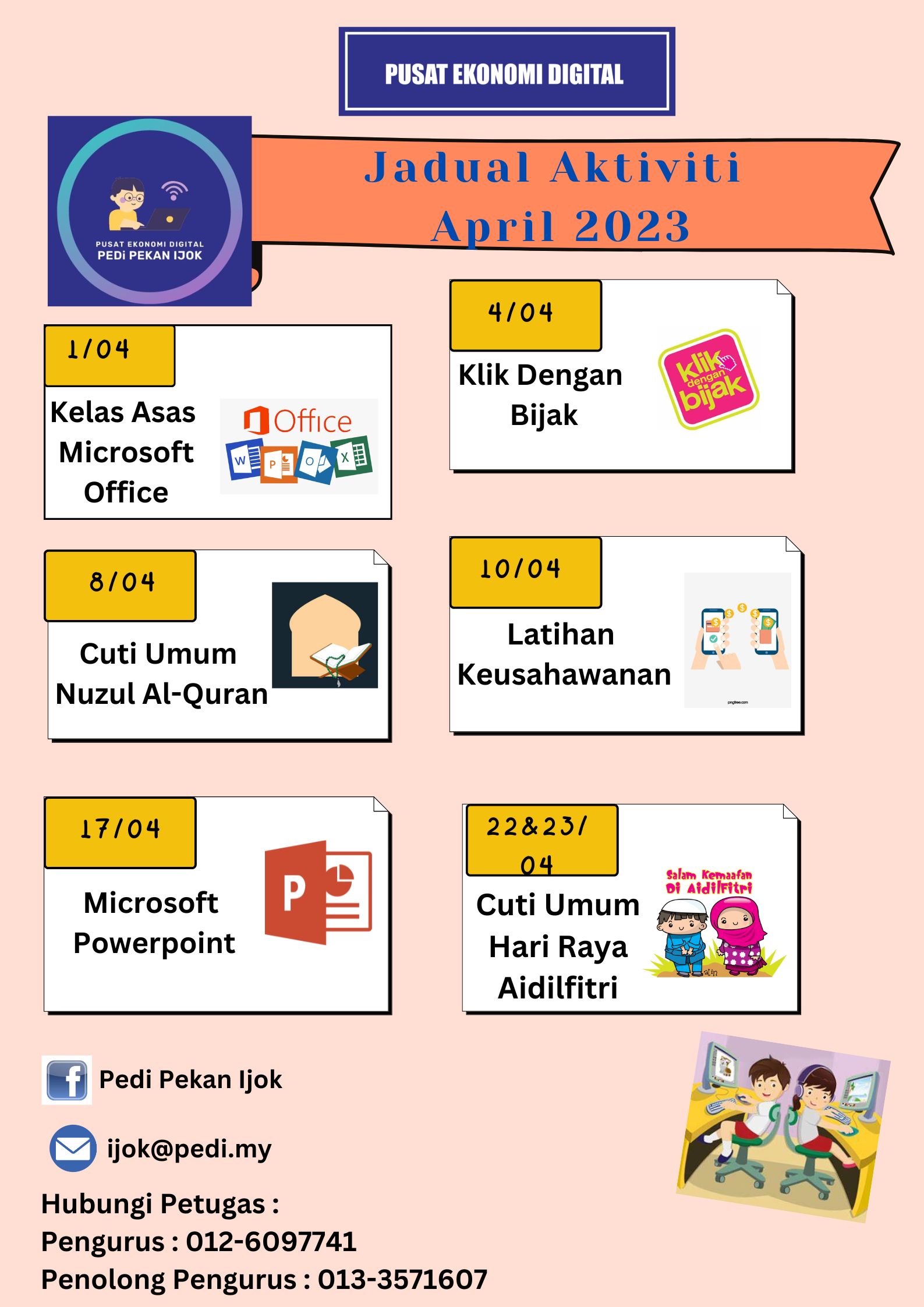 Jadual Aktiviti April 2023