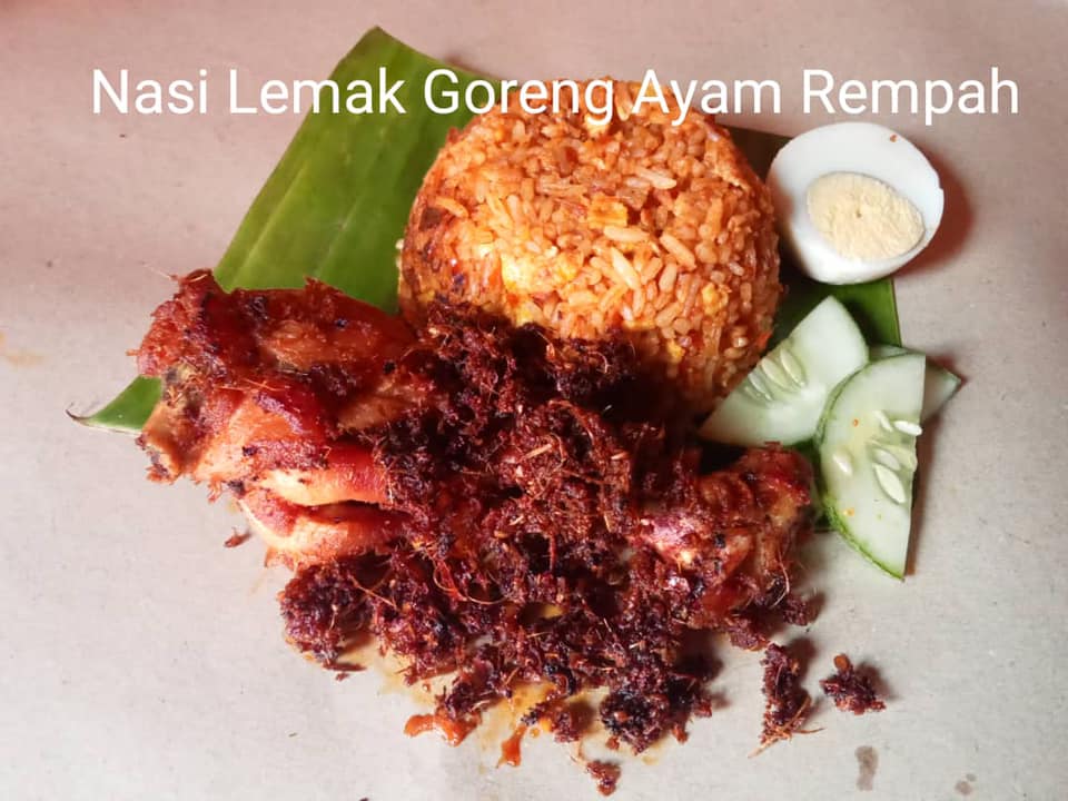 nasi lemak goreng ayam rempah