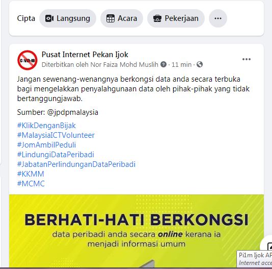 SS FB KLIK DENGAN BIJAK