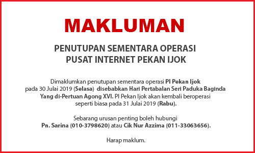 NOTIS PENUTUPAN PI HARI PERTABALAN AGONG