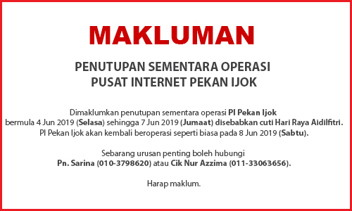 NOTIS PENUTUPAN PI hari raya aidilfitri