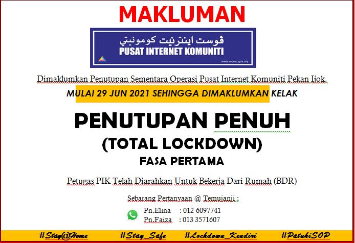 NOTIS LOCKDOWN BERMULA 29 JUN