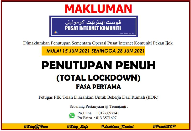 lockdown notis terbaru